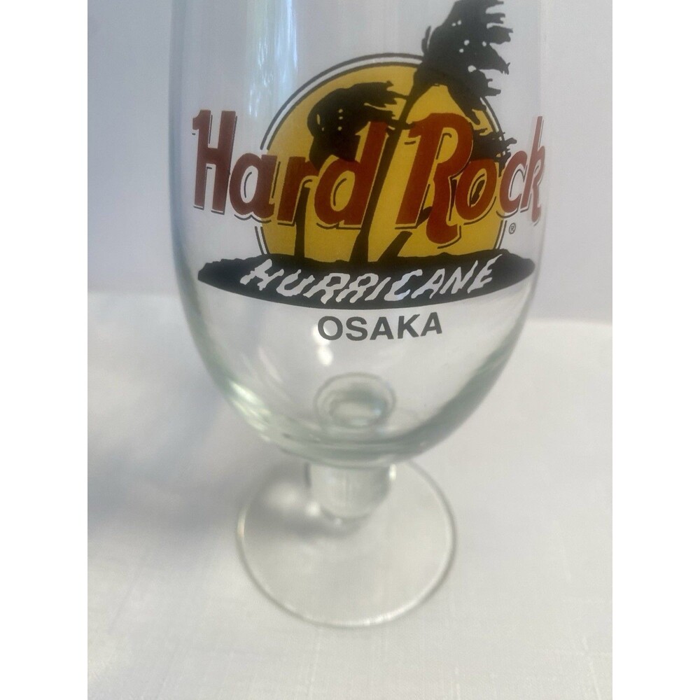 Hard Rock Cafe Hurricane Glass Osaka Japan Vintage 9.25"